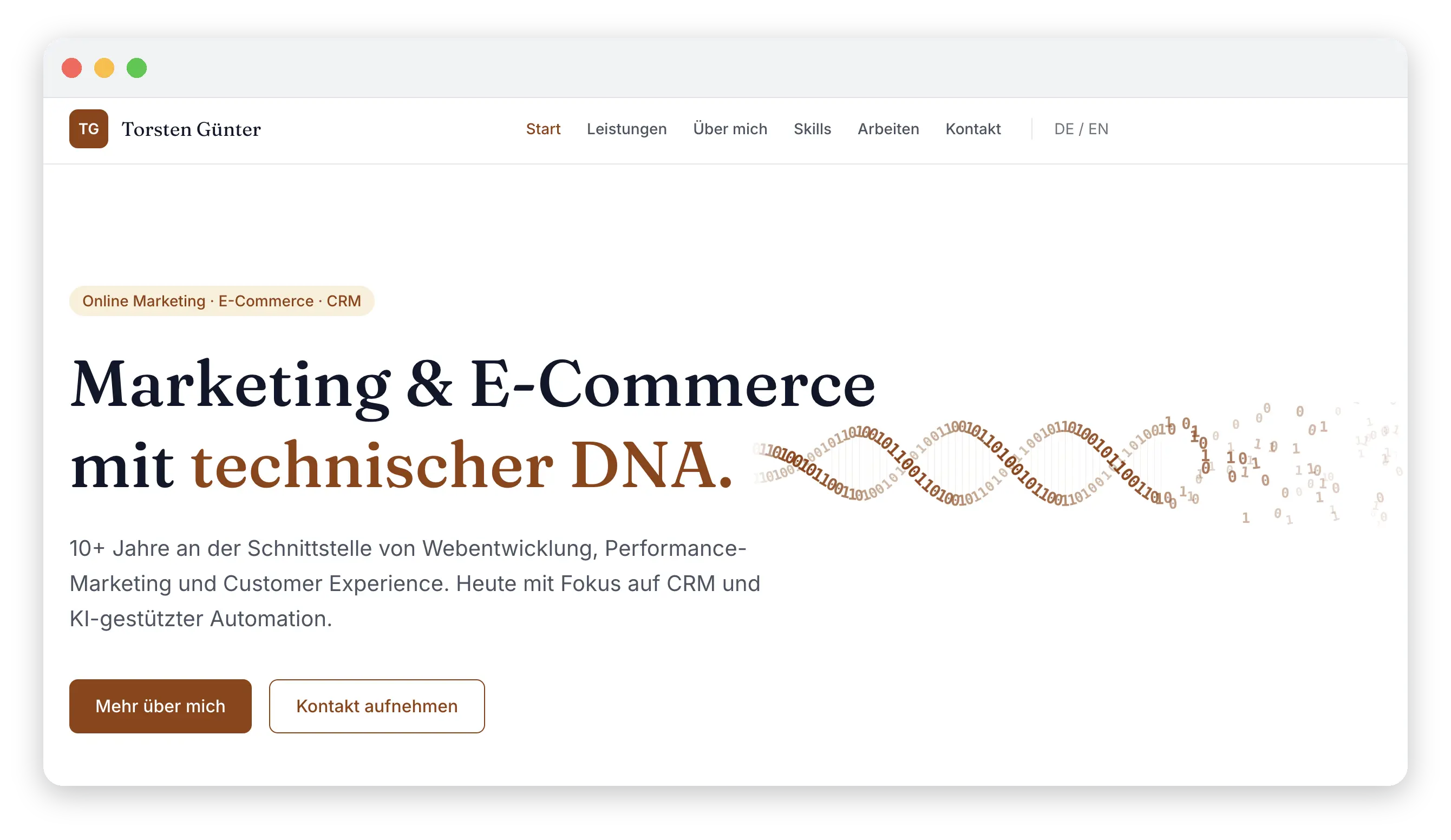 Startseite von torsten-guenter.de als Browser-Vorschau im Brand-Look